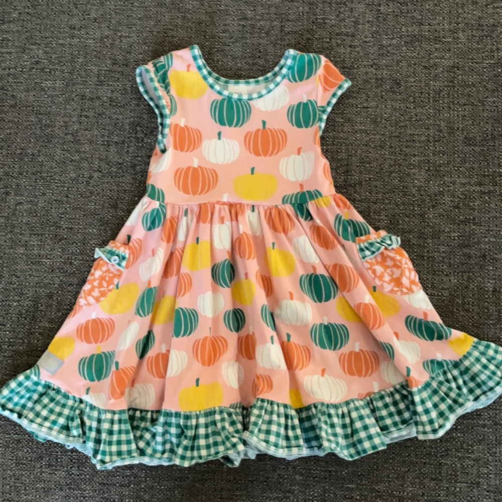 Eleanor rose pumpkin dress and headband